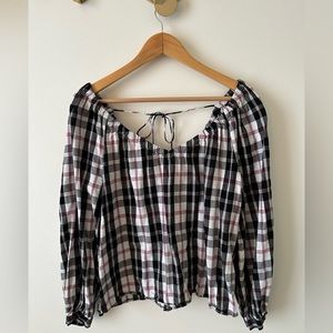 J.Crew women’s plaid shirt, size medium, preowned
